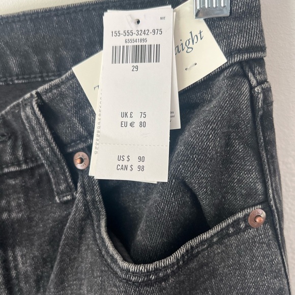 Abercrombie & Fitch The Ankle Straight Ultra High Rise Black Jeans Size 29/8R - Picture 7 of 9